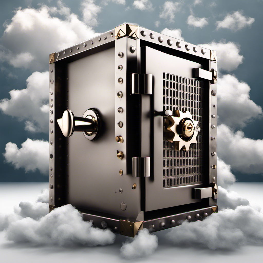 ai generated image "a secure vault in a cloud"